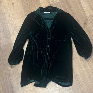 12th Tribe Emerald Velvet Shirt